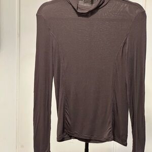 Mango Long Sleeve Turtleneck - Dark Brown